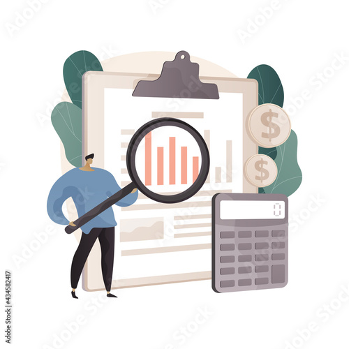 Audit service abstract concept vector illustration.