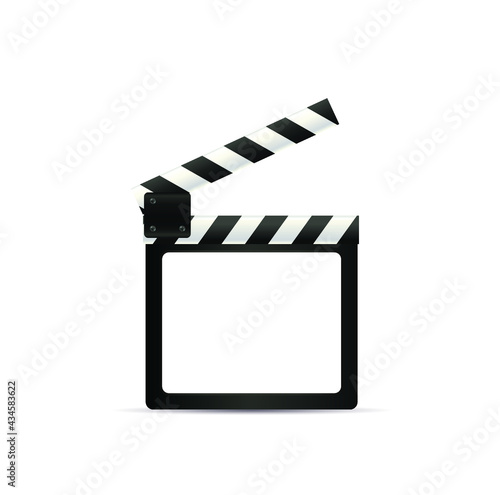 movie clapper board vector