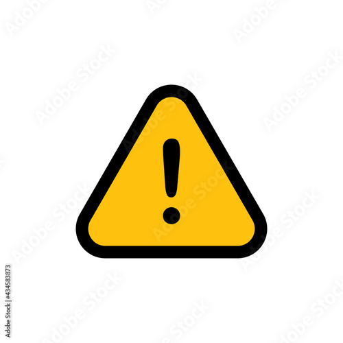Alert icon. Danger symbol. Flat Vector illustration attention sign with exclamation mark icon. Risk sign.