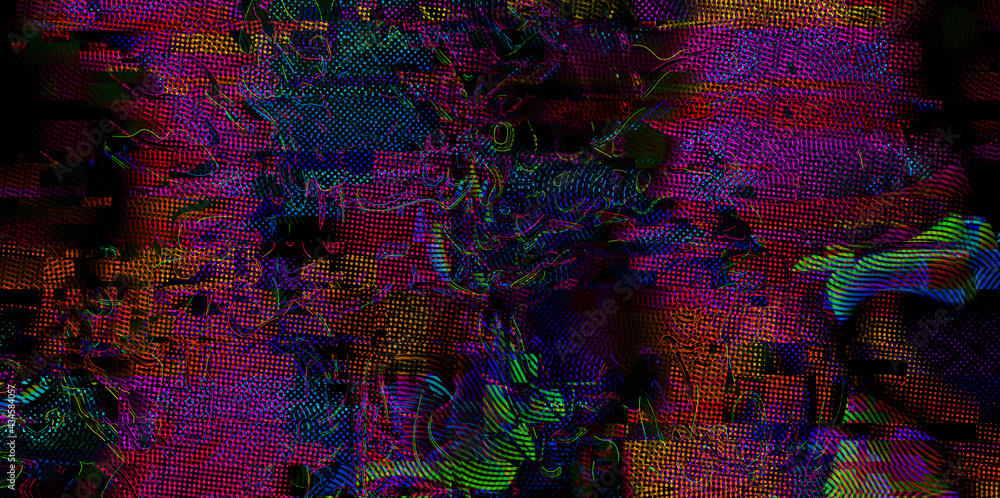 Glitch Universe Background Old TV Screen Error Digital Pixel Noise