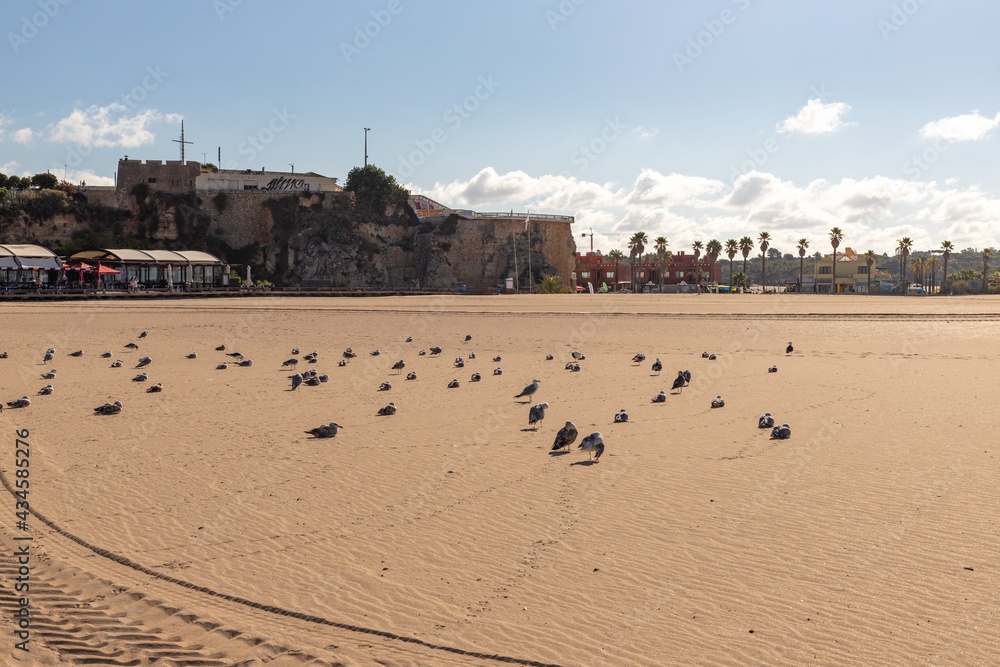 Obraz premium Forte de Santa Catarina, Praia da Rocha beach, Portimão, Algarve, Portugal