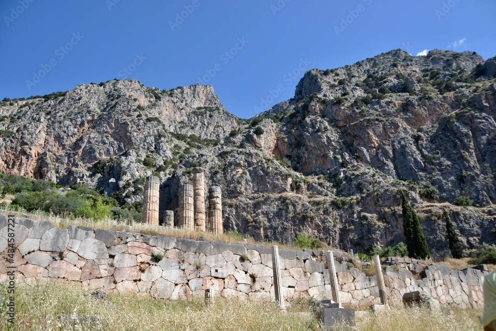 The ancient ruins of Delphi Greece