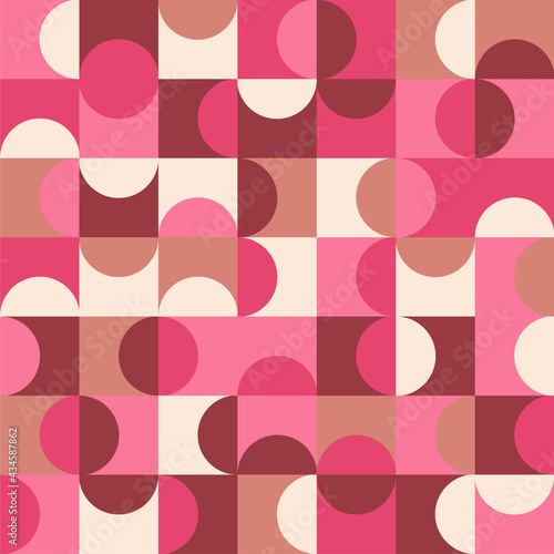 geometric seamless pattern. abstract graphic design pattern. sweet vanilla strawberry chocolate color theme.
