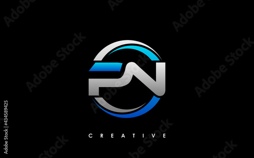 PN Letter Initial Logo Design Template Vector Illustration