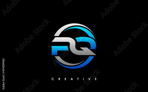 PQ Letter Initial Logo Design Template Vector Illustration
