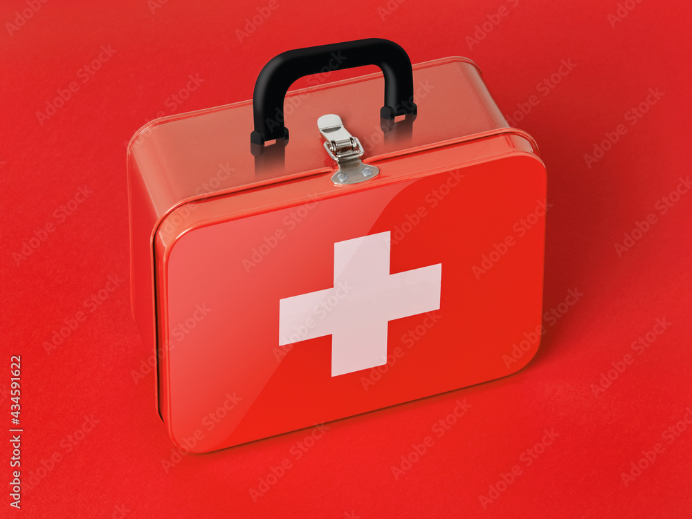 Obraz premium First aid kit on white
