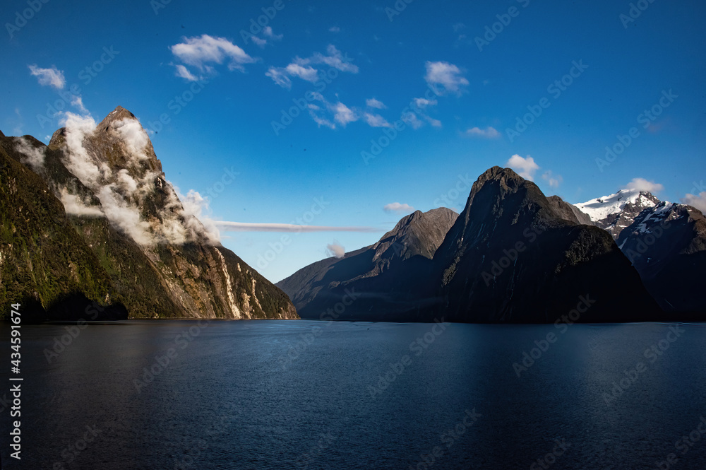 Scenic View of Milford Sound, New Zealand