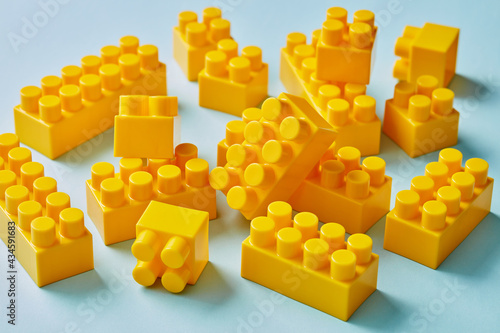 Yellow toy bricks