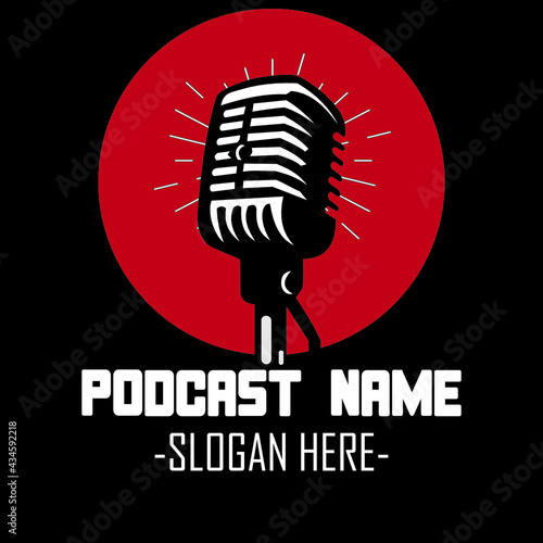 retro microphone illustration