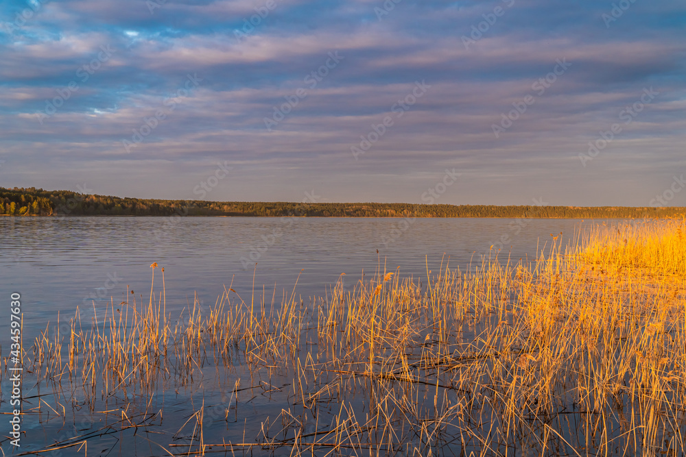 Russia. May 14, 2021. A warm May evening on the Sukhodolsky lake. Russia. May 14, 2021. A warm May evening on the Sukhodolsky lake.