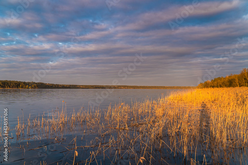 Russia. May 14  2021. A warm May evening on the Sukhodolsky lake.