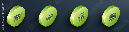Set Isometric Restaurant cafe menu, Hotdog sandwich, Online ordering delivery and burger icon. Vector