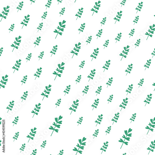 Vector 9 Branches Set Seamless Pattern plants leaves