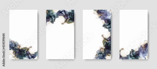abstract watercolor alcohol ink backgrounds for social media stories banners