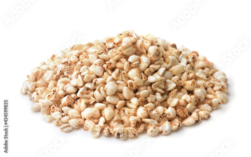 Pile of puffed buckwheat