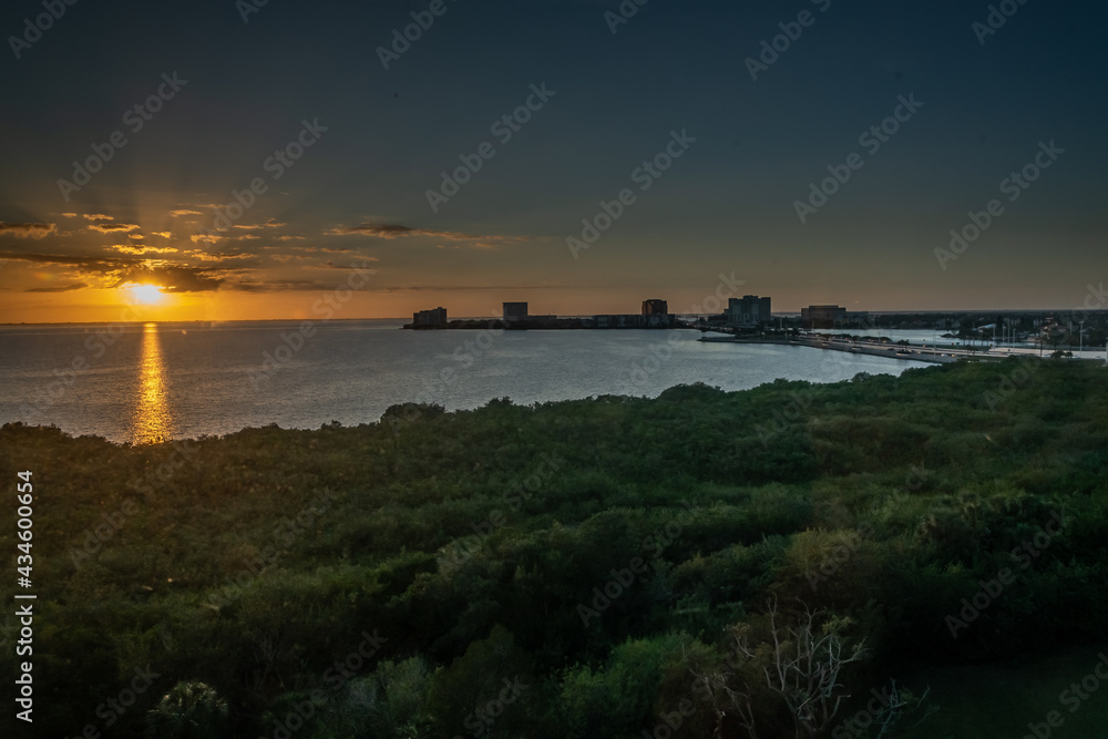 Sunset on Tampay Bay Florida.