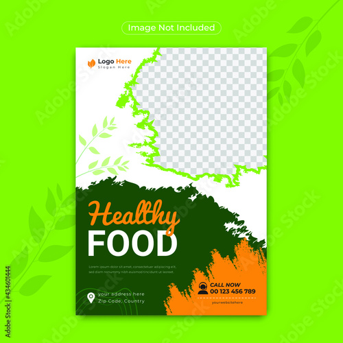 Healthy food menu template
