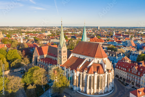 Augsburg Cathedral. Top view of the Сathedral.