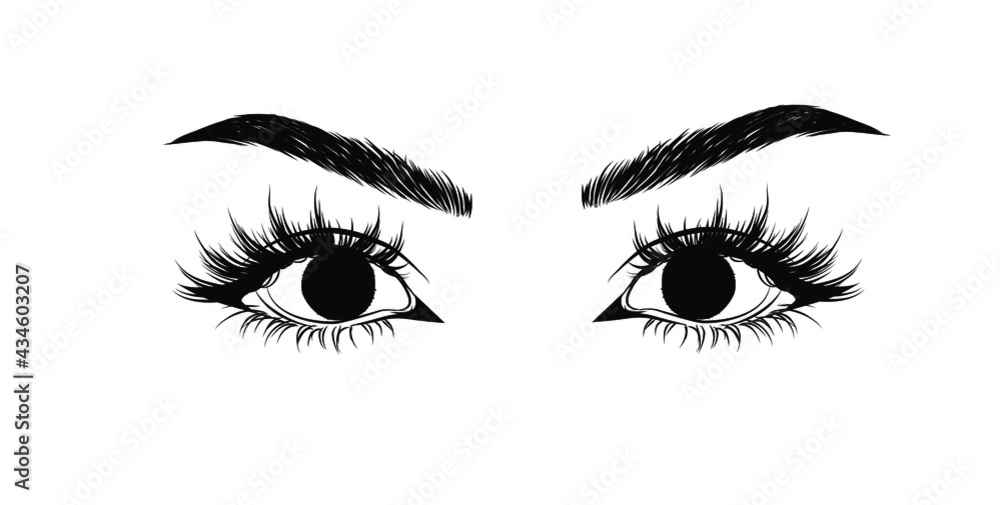 Expressive illustration of the eye. Purposeful look. Expressive illustration of the eye. Purposeful look.