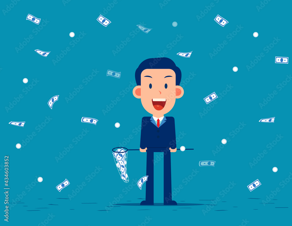 Catch Moneys. Business financial and currency concept Catch Moneys. Business financial and currency concept