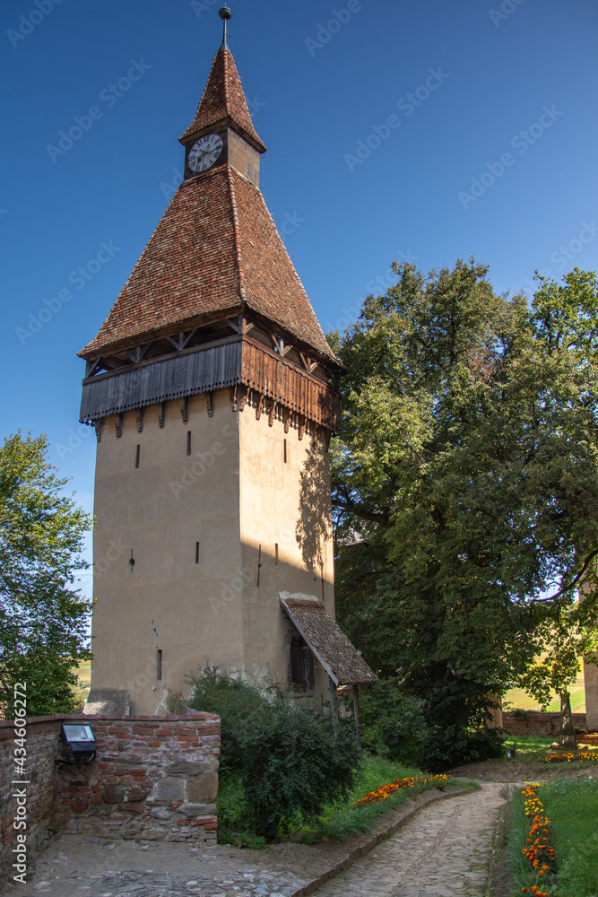Fortified church in Biertan, Sibiu, Romania, September 2020,TOWER