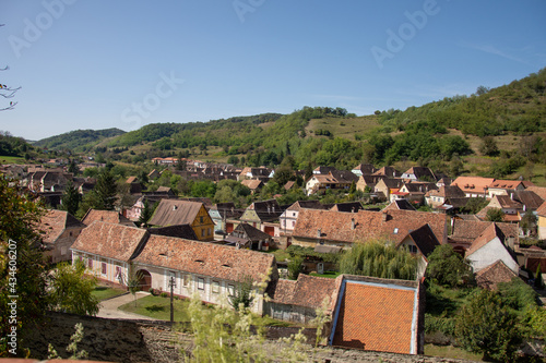  Biertan, Sibiu, Romania, September 2020, panoramic view from the tower