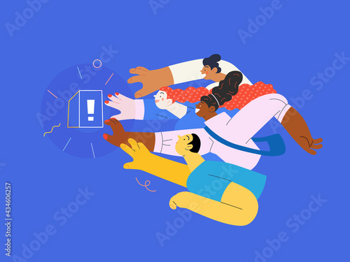 Discounts, sale, promotion. Flat vector modern illustration