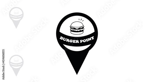 illustration of a cream, Burger company logo.