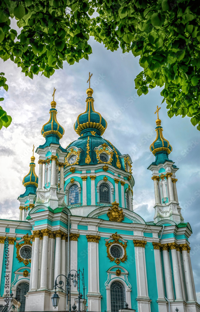 St. Andrew's Church in Kiev, 18th century Baroque architecture