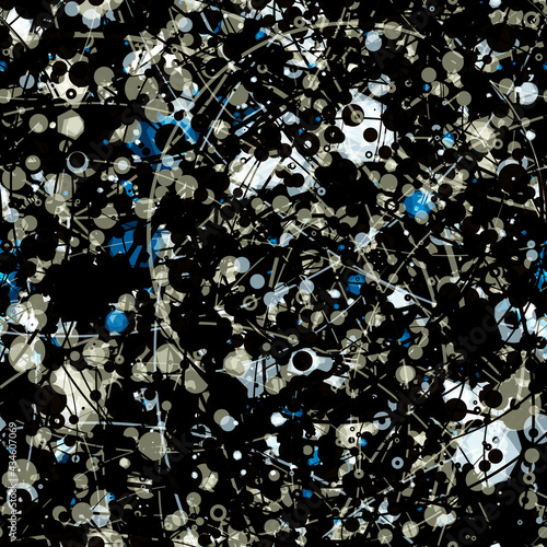 White, black, grey, blue seamless pattern. Rough texture. Abstract vector background for web page, banners backdrop, fabric, home decor, wrapping