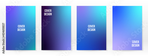 Minimal Poster. Pastel Soft. Blue Gradient Set.