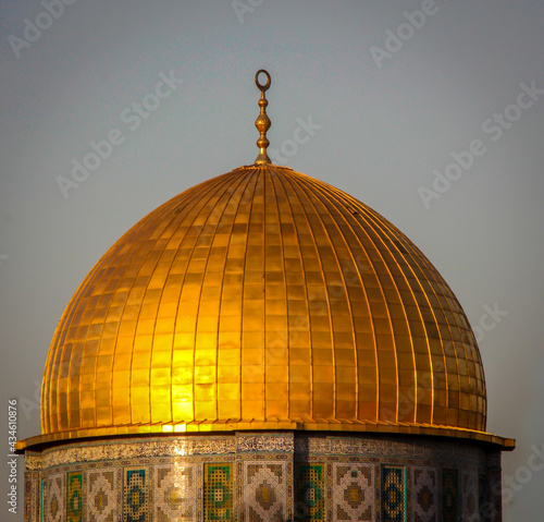 Al Aqsa Dome of the Rock Mosque , late afternoon, East Jerusalem, Palestine