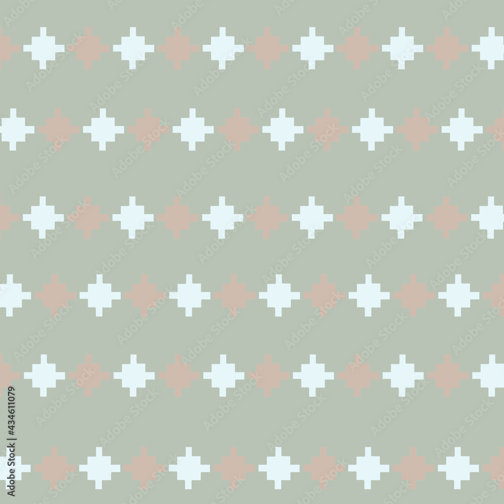 Ornamental pattern with retro colors. Used for fabric, textile, for wallpaper, web, page.	