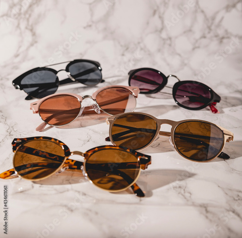 sunglasses on white background