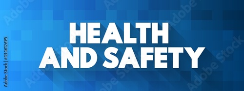 Health And Safety text, medical concept background