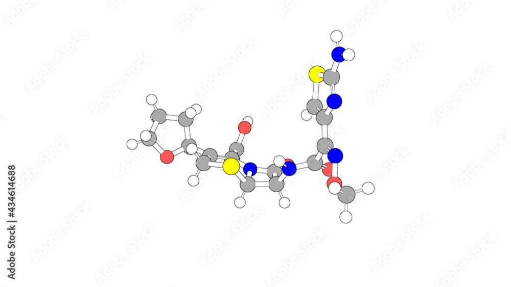 360º realistic 3D view of Cefovecin as a seamless loop over a white opaque background with alpha mask. 360º realistic 3D view of Cefovecin as a seamless loop over a white opaque background with alpha mask.