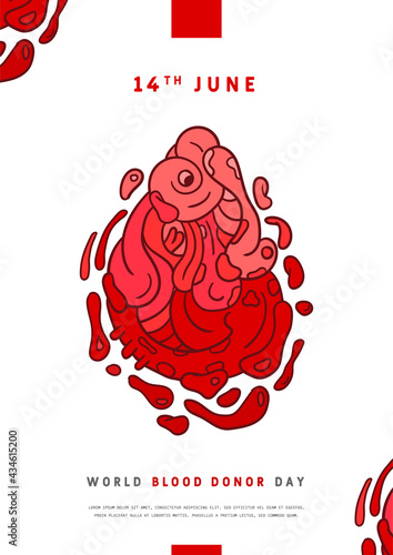 World Blood Donor Day. Vector Illustration Donate Blood Concept.