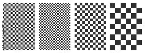 black and white square grid pattern for background, rally flag texture. chess background pattern.