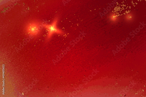 Ruby red and gold abstract marble background with sparkles. Vector texture in alcohol ink technique with glitter. Template for banner, poster design. Fluid art painting photo