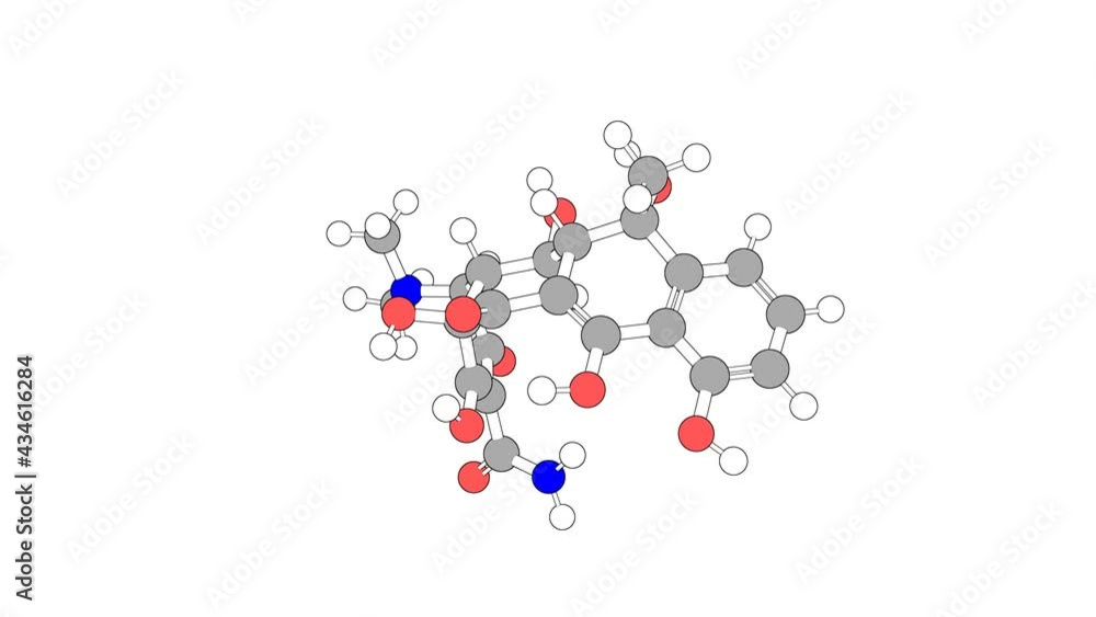 360º realistic 3D view of Oxytetracycline as a seamless loop over a white opaque background with alpha mask. Also called terramycin and oxyterracine. 360º realistic 3D view of Oxytetracycline as a seamless loop over a white opaque background with alpha mask. Also called terramycin and oxyterracine.