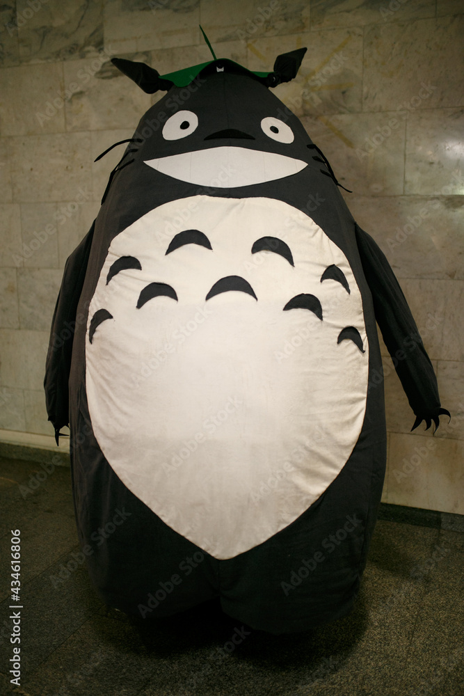 Obraz premium Kiev, Ukraine - June 1, 2019: Kiev Comic Con, an annual fandom festival in Ukraine. Girl in Miss Marvel costume. Cosplayers dressed as their favorite superheroes. Marvel Cosplay, Avengers, DC