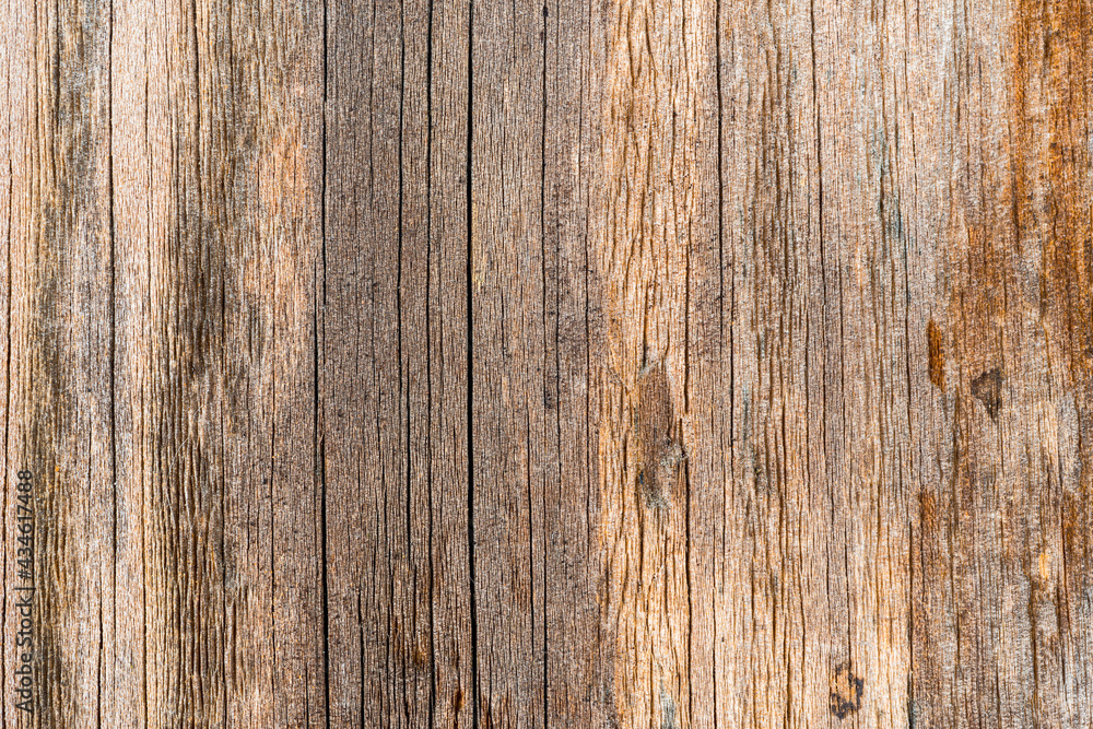 Old and rotten wooden wall. View close up Old and rotten wooden wall. View close up