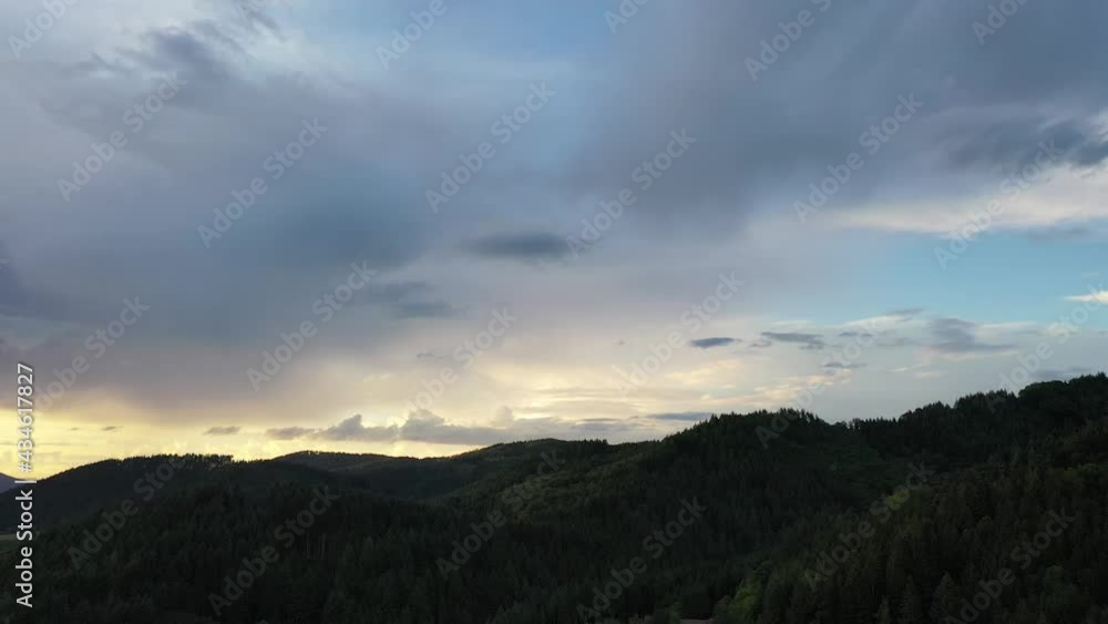 Schwarzwald, sunset over the mountains Schwarzwald, sunset over the mountains