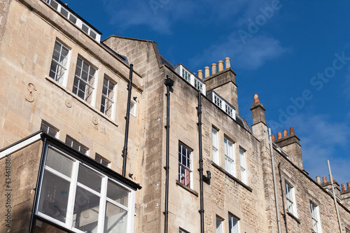 Street view of Bath, Somerset. Old houses