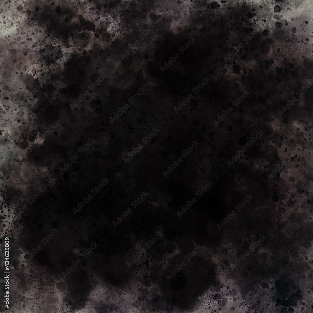 Black square background with digitally created painterly texture
