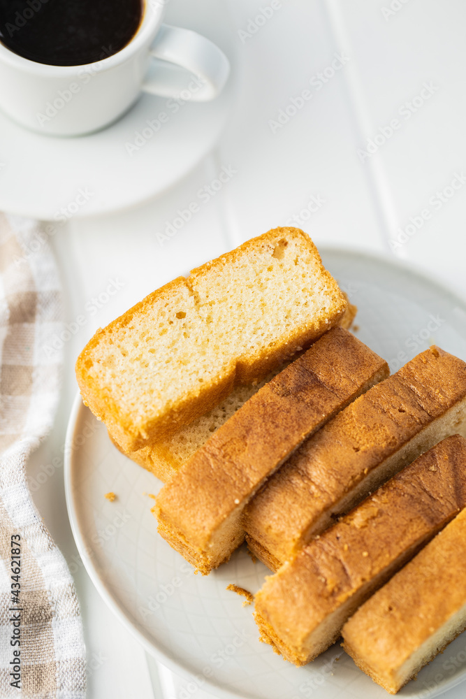 Sliced sponge dessert. Sweet sponge cake. Sliced sponge dessert. Sweet sponge cake.