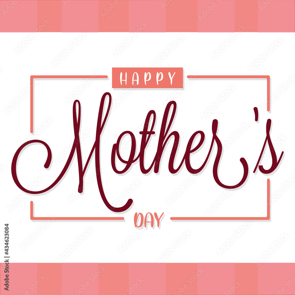 Isolated badge with text Mother day poster Vector Isolated badge with text Mother day poster Vector