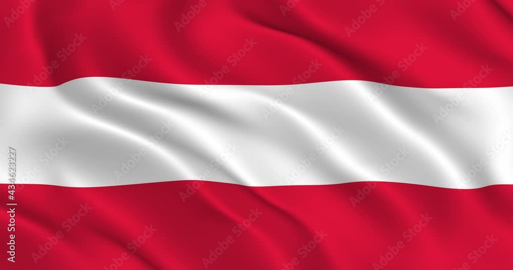 Austrian Flag Seamless Smooth Waving Animation. Wonderful flag of Austria with Folds. Symbol of the Austrian Republic. Flag background. Loop animation, 3D render, 60fps Austrian Flag Seamless Smooth Waving Animation. Wonderful flag of Austria with Folds. Symbol of the Austrian Republic. Flag background. Loop animation, 3D render, 60fps