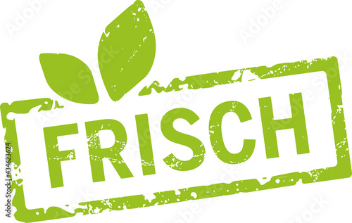 grüner Stempel frisch mit Blättern