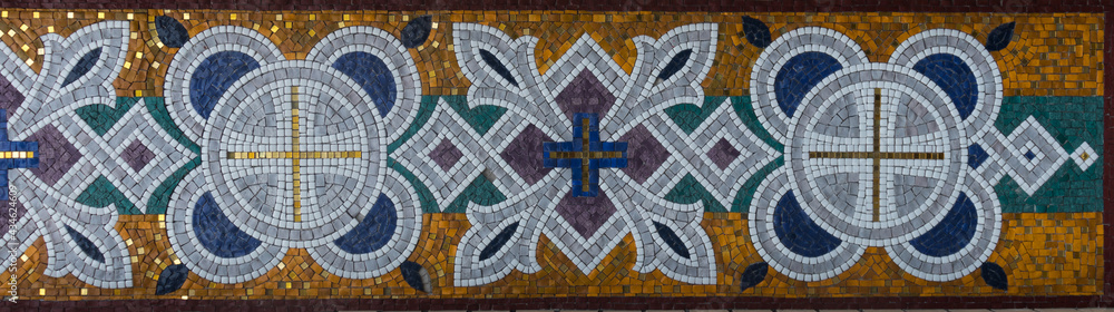 Obraz premium ceramic panel,colorful decorative mosaic tiles background